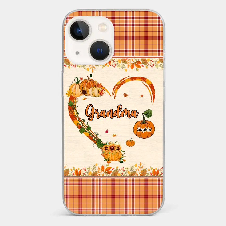 Family Time Is Like A Cozy Pumpkin Patch On A Crisp Autumn Day - Family Personalized Custom Clear Phone Case - Autumn Fall Gift For Grandma - Image 14