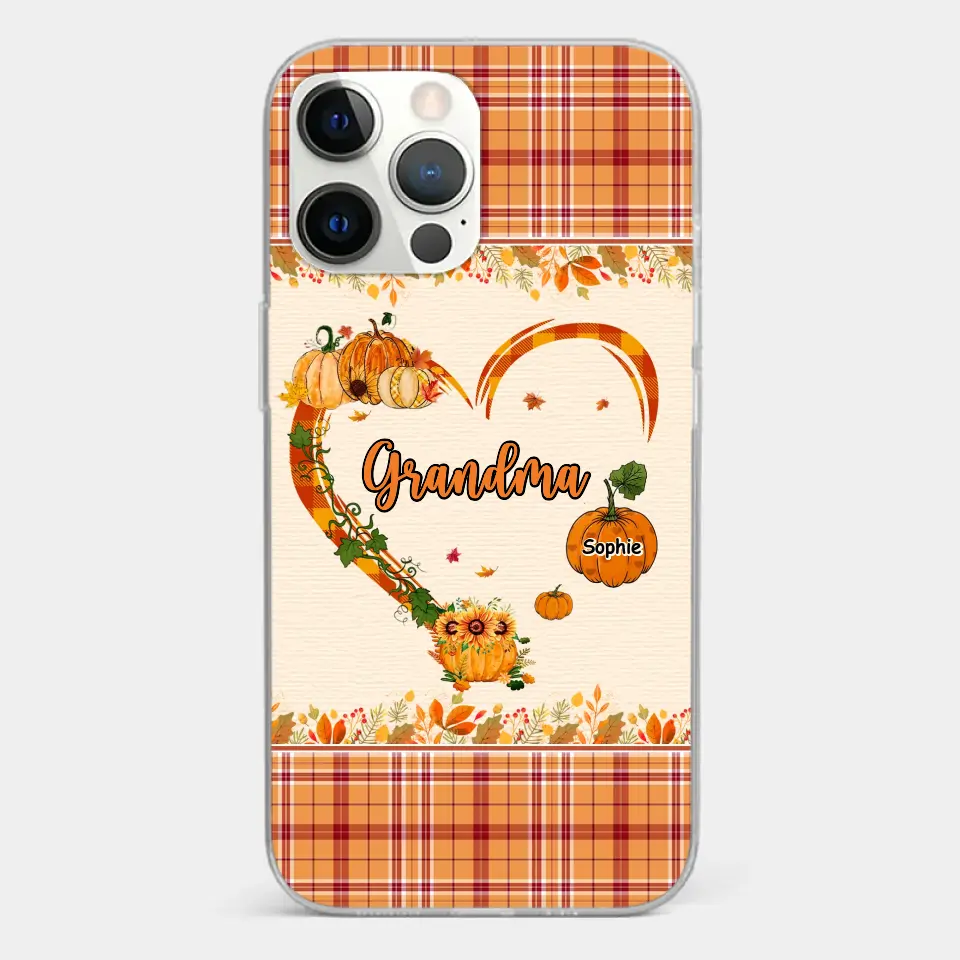 Family Time Is Like A Cozy Pumpkin Patch On A Crisp Autumn Day - Family Personalized Custom Clear Phone Case - Autumn Fall Gift For Grandma - Image 16