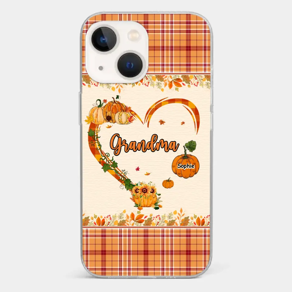 Family Time Is Like A Cozy Pumpkin Patch On A Crisp Autumn Day - Family Personalized Custom Clear Phone Case - Autumn Fall Gift For Grandma - Image 17