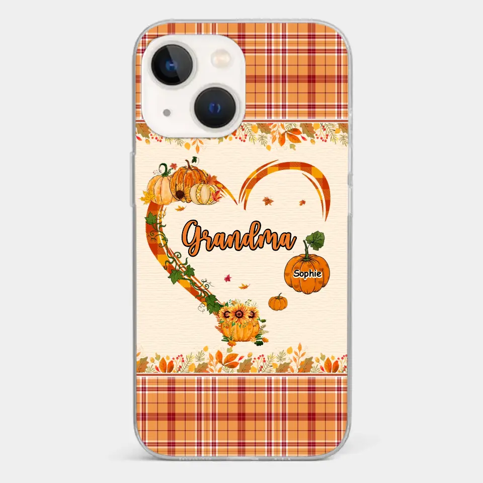 Family Time Is Like A Cozy Pumpkin Patch On A Crisp Autumn Day - Family Personalized Custom Clear Phone Case - Autumn Fall Gift For Grandma - Image 18