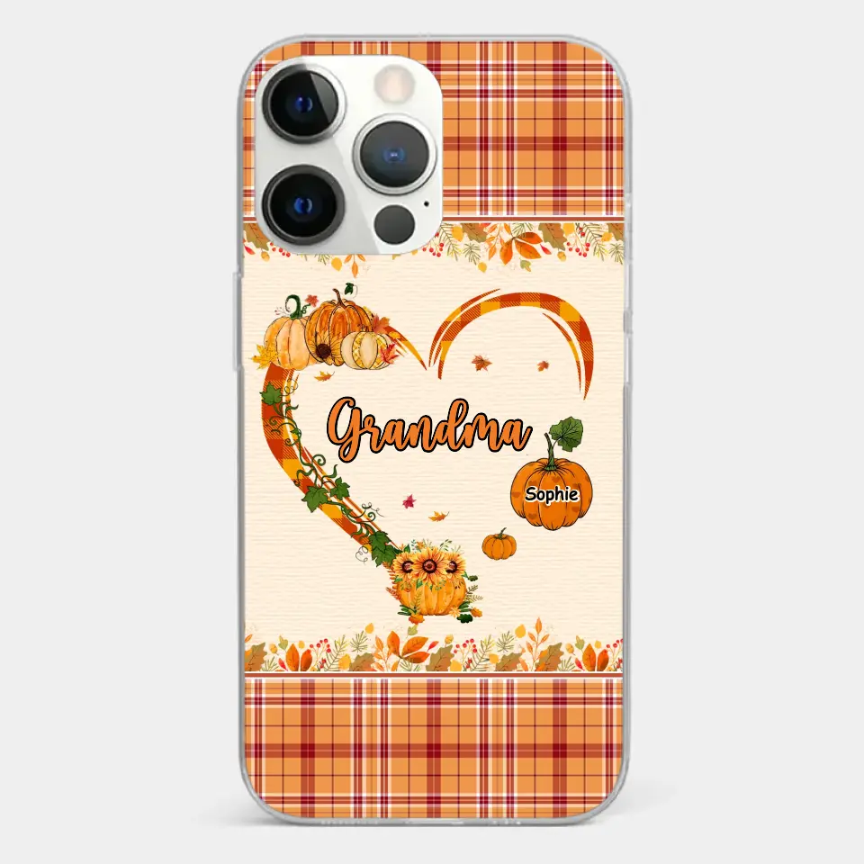 Family Time Is Like A Cozy Pumpkin Patch On A Crisp Autumn Day - Family Personalized Custom Clear Phone Case - Autumn Fall Gift For Grandma - Image 19
