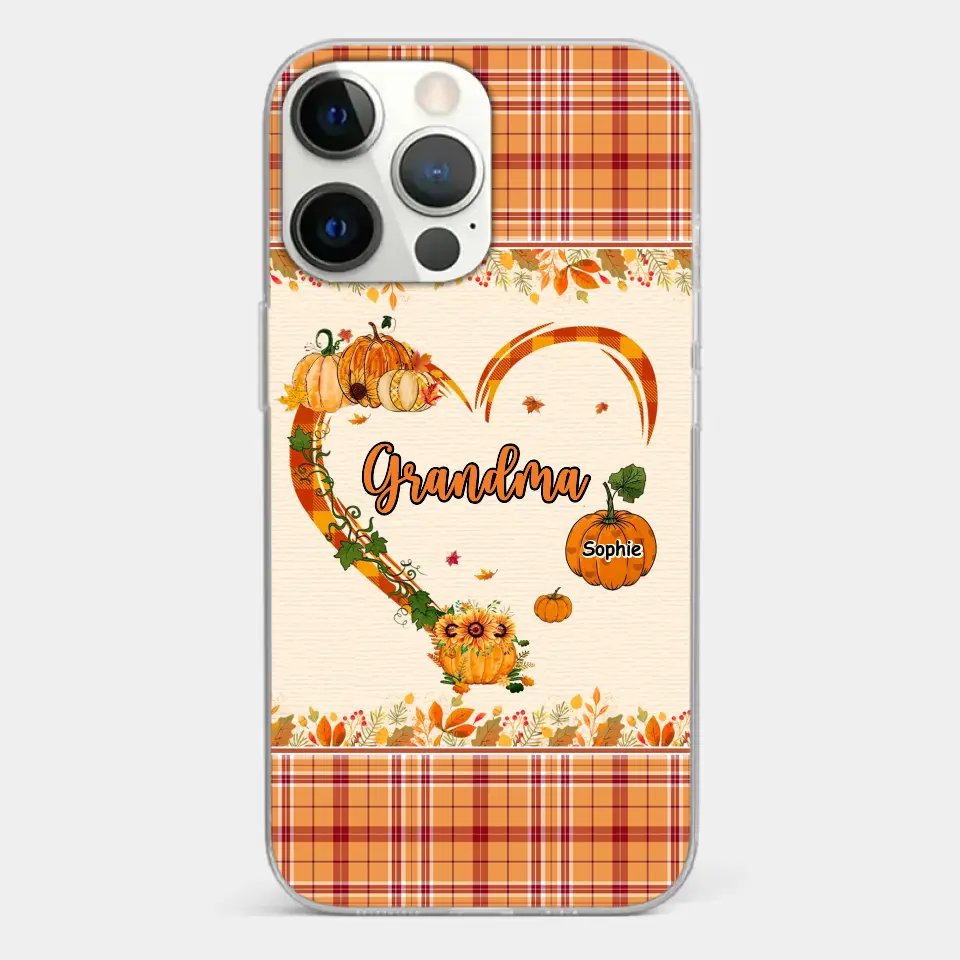 Family Time Is Like A Cozy Pumpkin Patch On A Crisp Autumn Day - Family Personalized Custom Clear Phone Case - Autumn Fall Gift For Grandma - Image 21