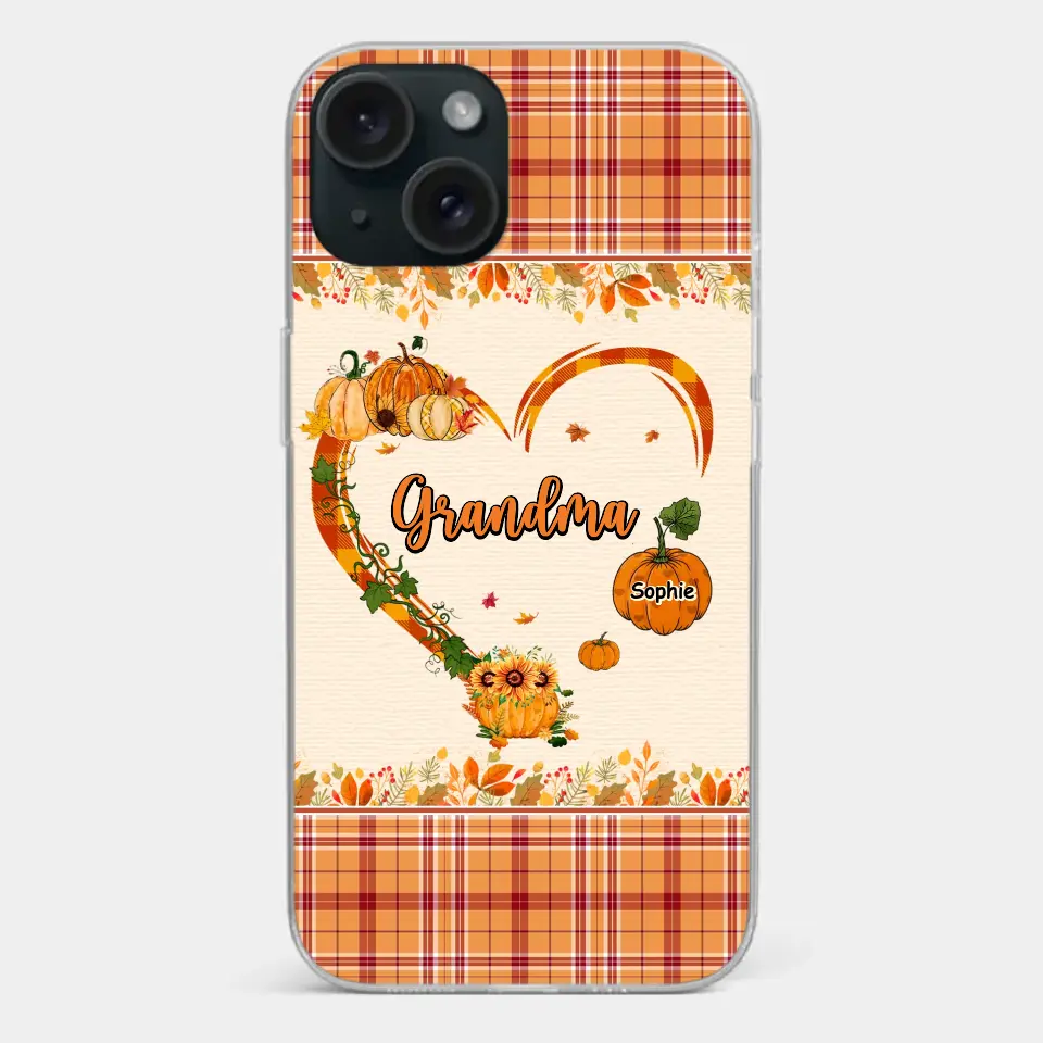 Family Time Is Like A Cozy Pumpkin Patch On A Crisp Autumn Day - Family Personalized Custom Clear Phone Case - Autumn Fall Gift For Grandma - Image 22