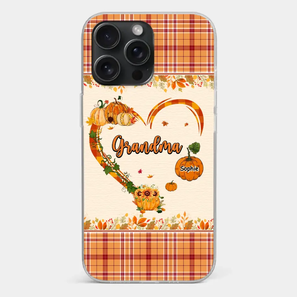 Family Time Is Like A Cozy Pumpkin Patch On A Crisp Autumn Day - Family Personalized Custom Clear Phone Case - Autumn Fall Gift For Grandma - Image 23