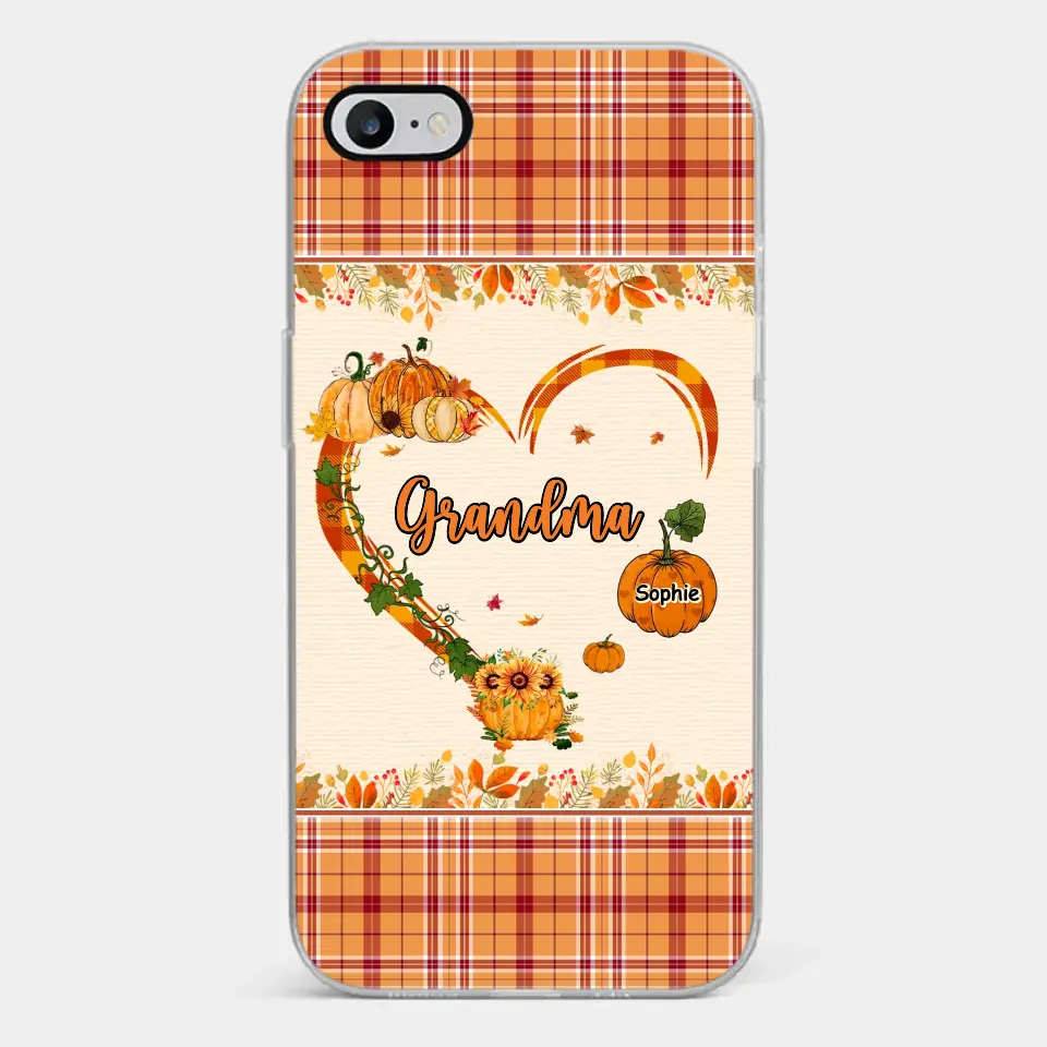 Family Time Is Like A Cozy Pumpkin Patch On A Crisp Autumn Day - Family Personalized Custom Clear Phone Case - Autumn Fall Gift For Grandma - Image 24