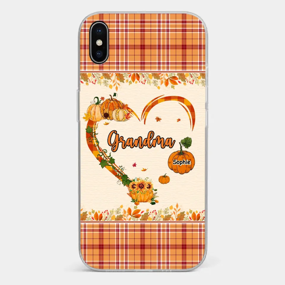 Family Time Is Like A Cozy Pumpkin Patch On A Crisp Autumn Day - Family Personalized Custom Clear Phone Case - Autumn Fall Gift For Grandma - Image 25