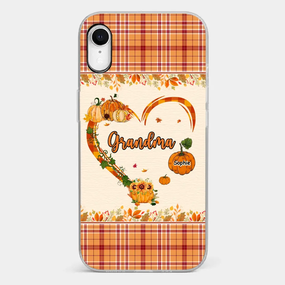 Family Time Is Like A Cozy Pumpkin Patch On A Crisp Autumn Day - Family Personalized Custom Clear Phone Case - Autumn Fall Gift For Grandma - Image 26