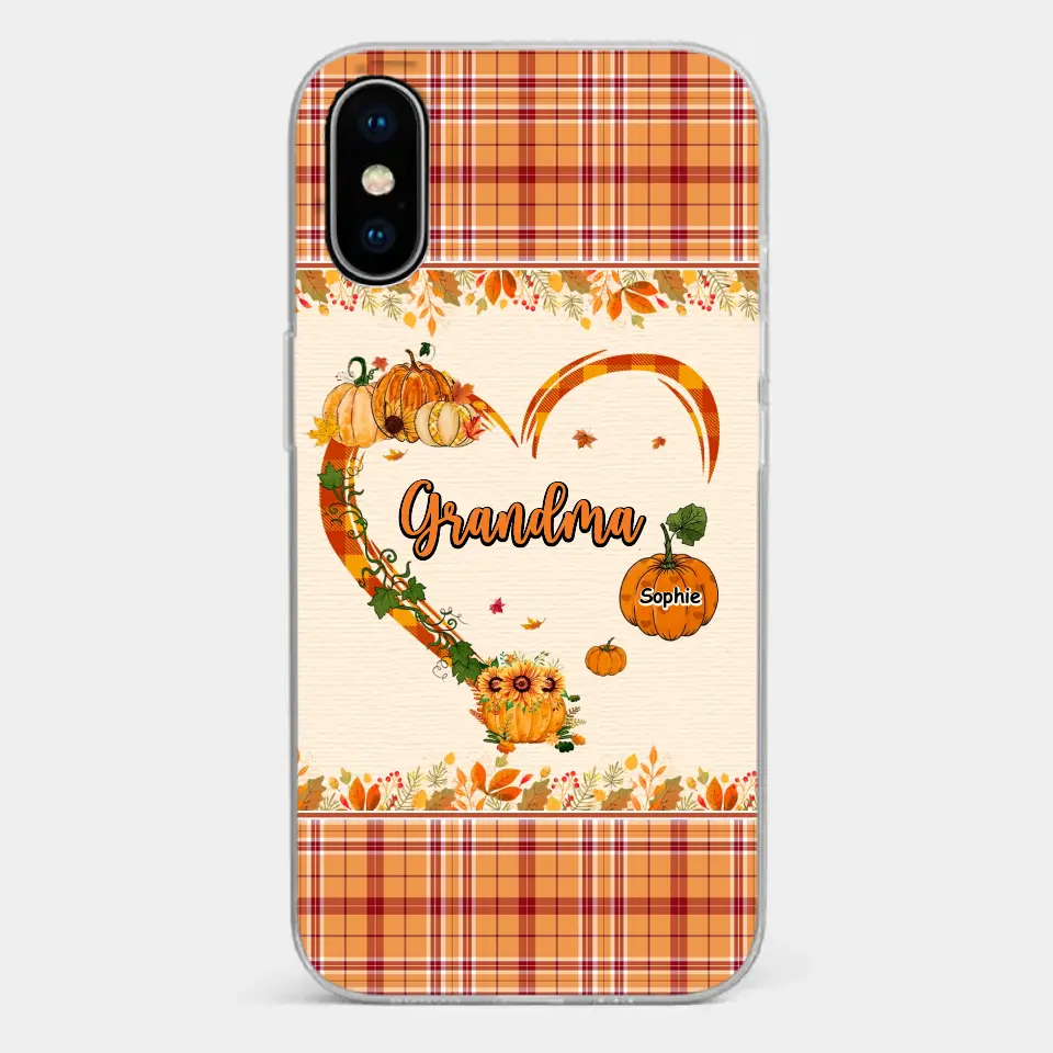 Family Time Is Like A Cozy Pumpkin Patch On A Crisp Autumn Day - Family Personalized Custom Clear Phone Case - Autumn Fall Gift For Grandma - Image 27