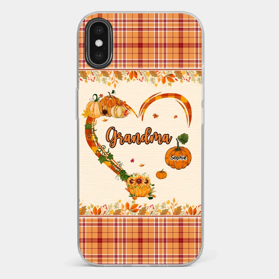 Family Time Is Like A Cozy Pumpkin Patch On A Crisp Autumn Day - Family Personalized Custom Clear Phone Case - Autumn Fall Gift For Grandma - Image 28