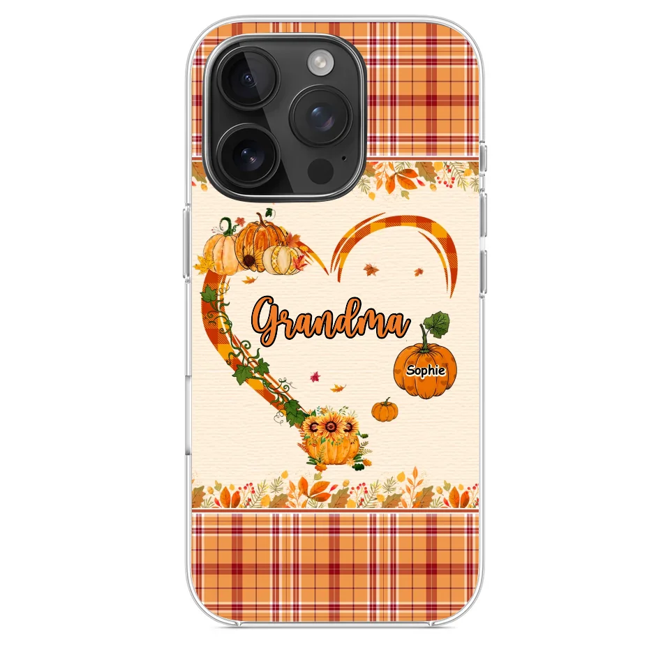 Family Time Is Like A Cozy Pumpkin Patch On A Crisp Autumn Day - Family Personalized Custom Clear Phone Case - Autumn Fall Gift For Grandma - Image 34