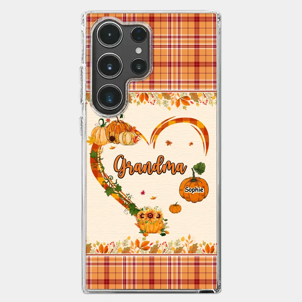 Family Time Is Like A Cozy Pumpkin Patch On A Crisp Autumn Day - Family Personalized Custom Clear Phone Case - Autumn Fall Gift For Grandma - Image 42