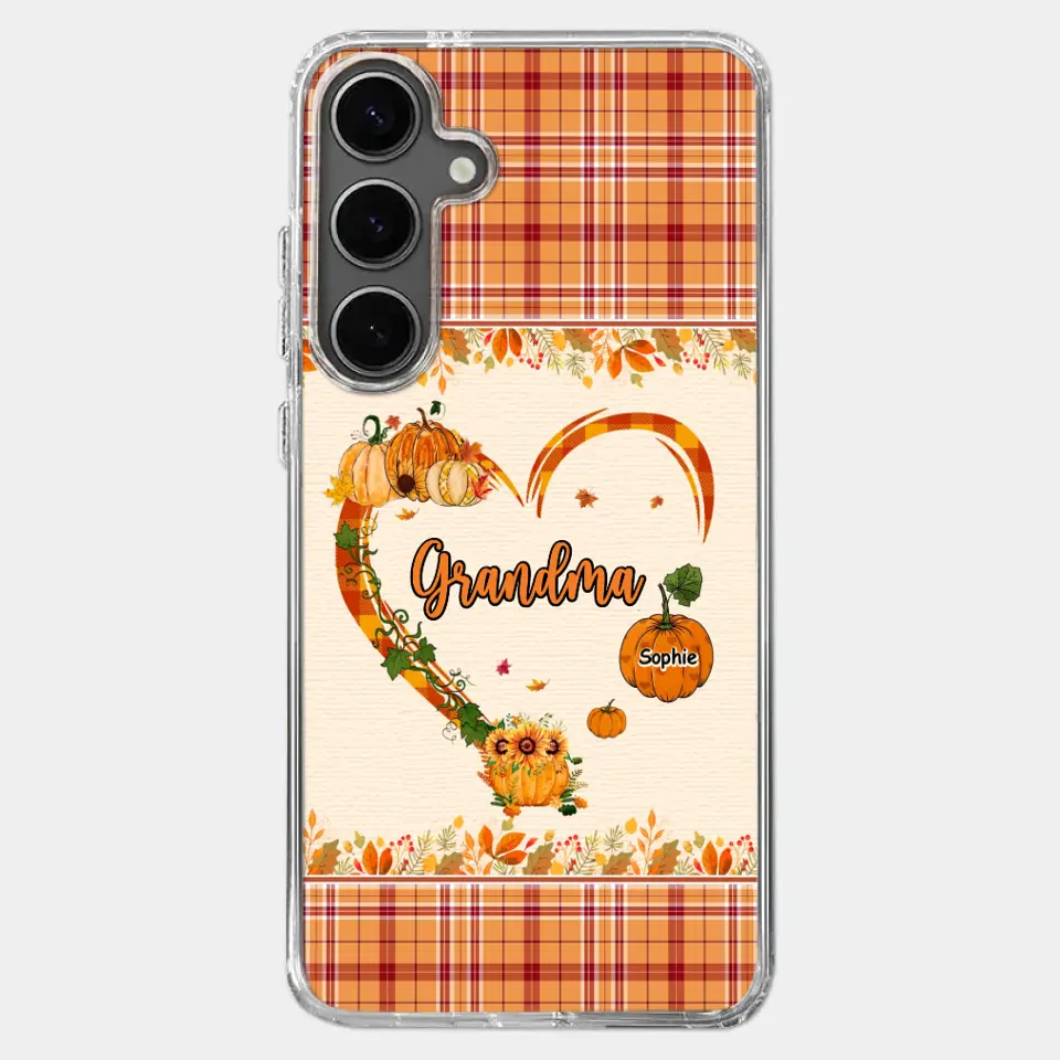 Family Time Is Like A Cozy Pumpkin Patch On A Crisp Autumn Day - Family Personalized Custom Clear Phone Case - Autumn Fall Gift For Grandma - Image 43