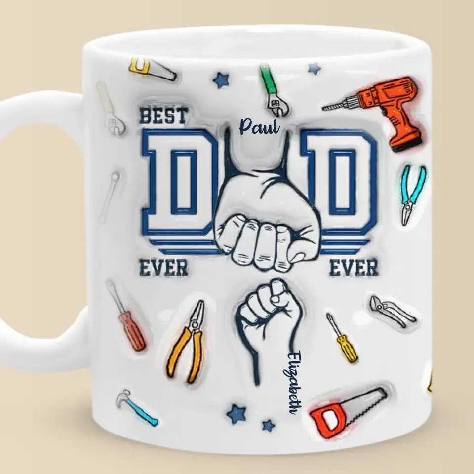 Fathers Just Have A Way Of Putting Everything Together - Family Personalized Custom 3D Inflated Effect Printed Mug - Father's Day, Gift For Dad, Grandpa - Image 6
