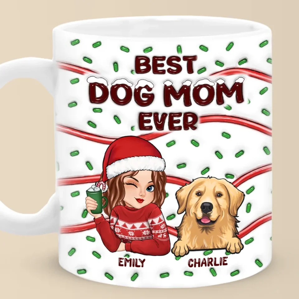 Feline Jolly This Christmas - Dog & Cat Personalized Custom 3D Inflated Effect Printed Mug - Christmas Gift For Pet Owners, Pet Lovers