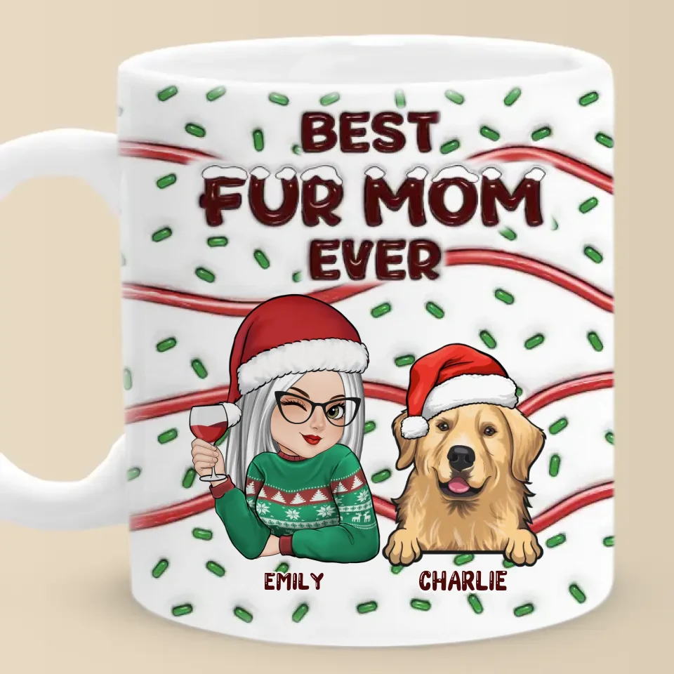 Feline Jolly This Christmas - Dog & Cat Personalized Custom 3D Inflated Effect Printed Mug - Christmas Gift For Pet Owners, Pet Lovers - Image 3