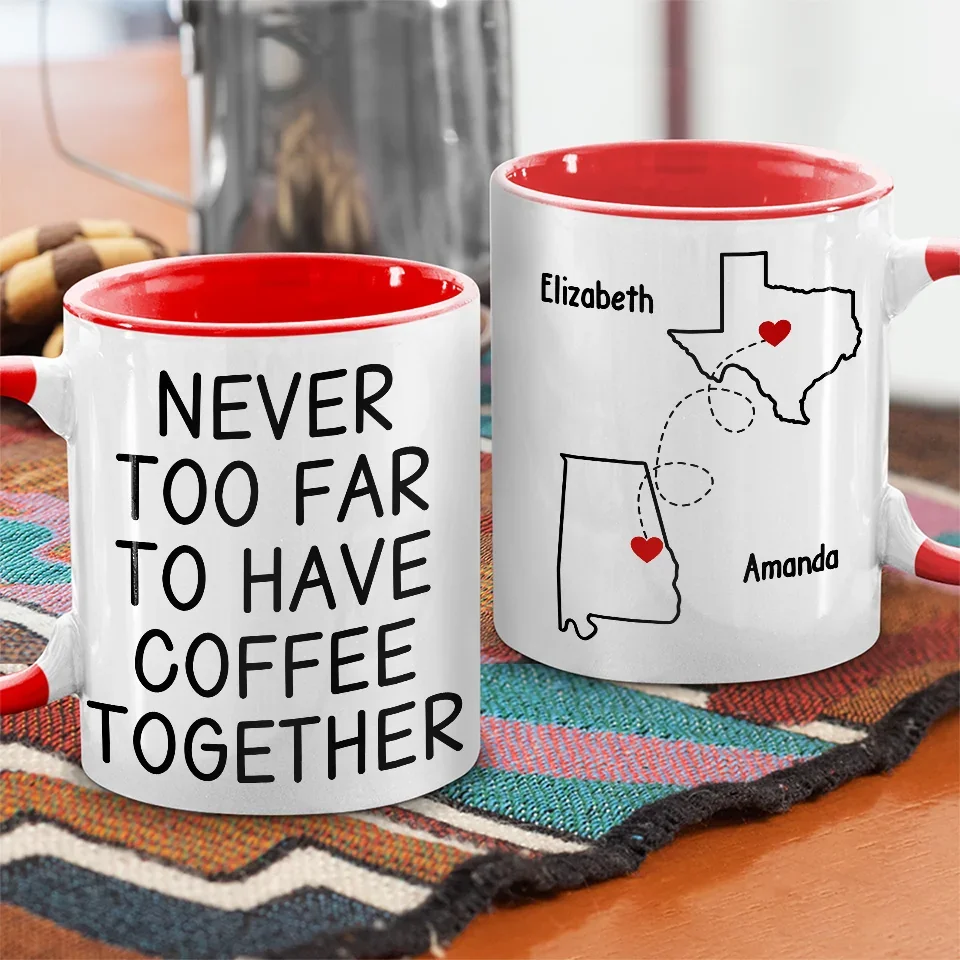 Finally Made The Nice List - Bestie Personalized Custom Accent Mug - Christmas Gift For Best Friends, BFF, Sisters - Image 3