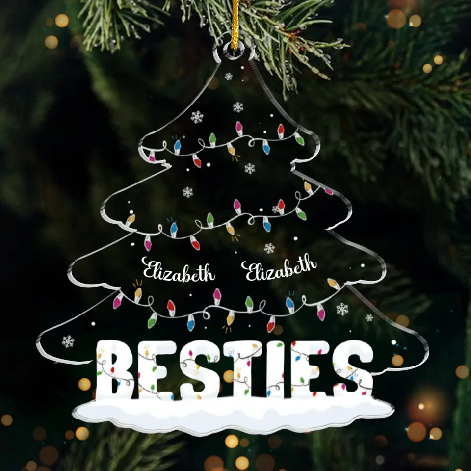 Find Joy In The Little Things This Christmas - Bestie Personalized Custom Ornament - Acrylic Custom Shaped - Christmas Gift For Best Friends, BFF, Sisters - Image 2