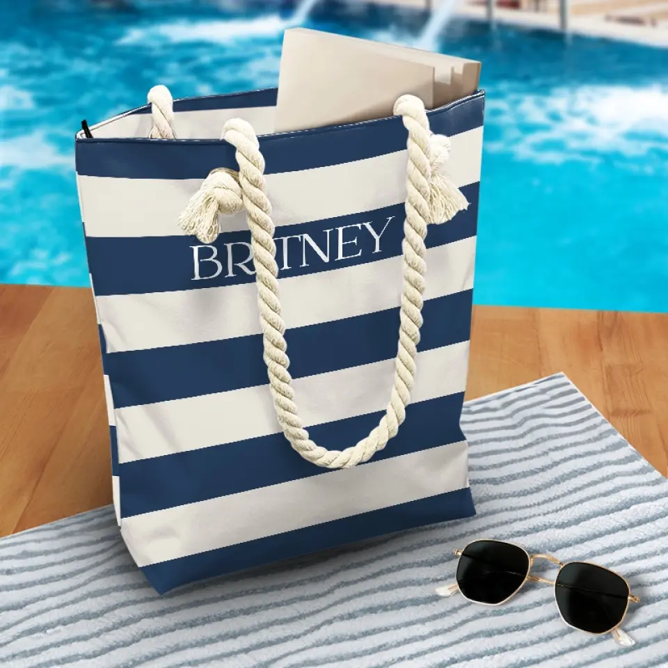 Find What Gives You Joy And Go There - Bestie Personalized Custom Beach Bag - Summer Vacation Gift For Best Friends, BFF, Sisters - Image 3