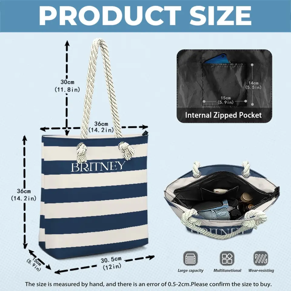 Find What Gives You Joy And Go There - Bestie Personalized Custom Beach Bag - Summer Vacation Gift For Best Friends, BFF, Sisters - Image 6