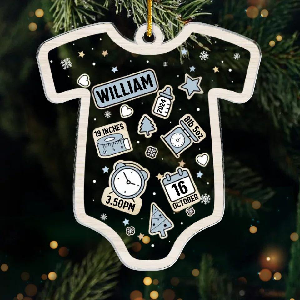 First Christmas Snuggles, First Christmas Giggles! - Family Personalized Custom Ornament - Acrylic Custom Shaped - Christmas Gift For Baby Kids, Newborn Baby - Image 2