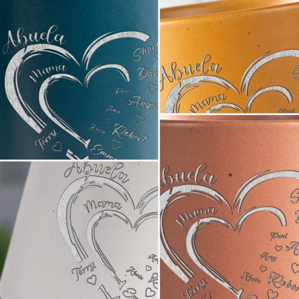 First Mom Now Grandma - Family Personalized Custom Pottery Mug - Gift For Mom, Grandma - Image 6