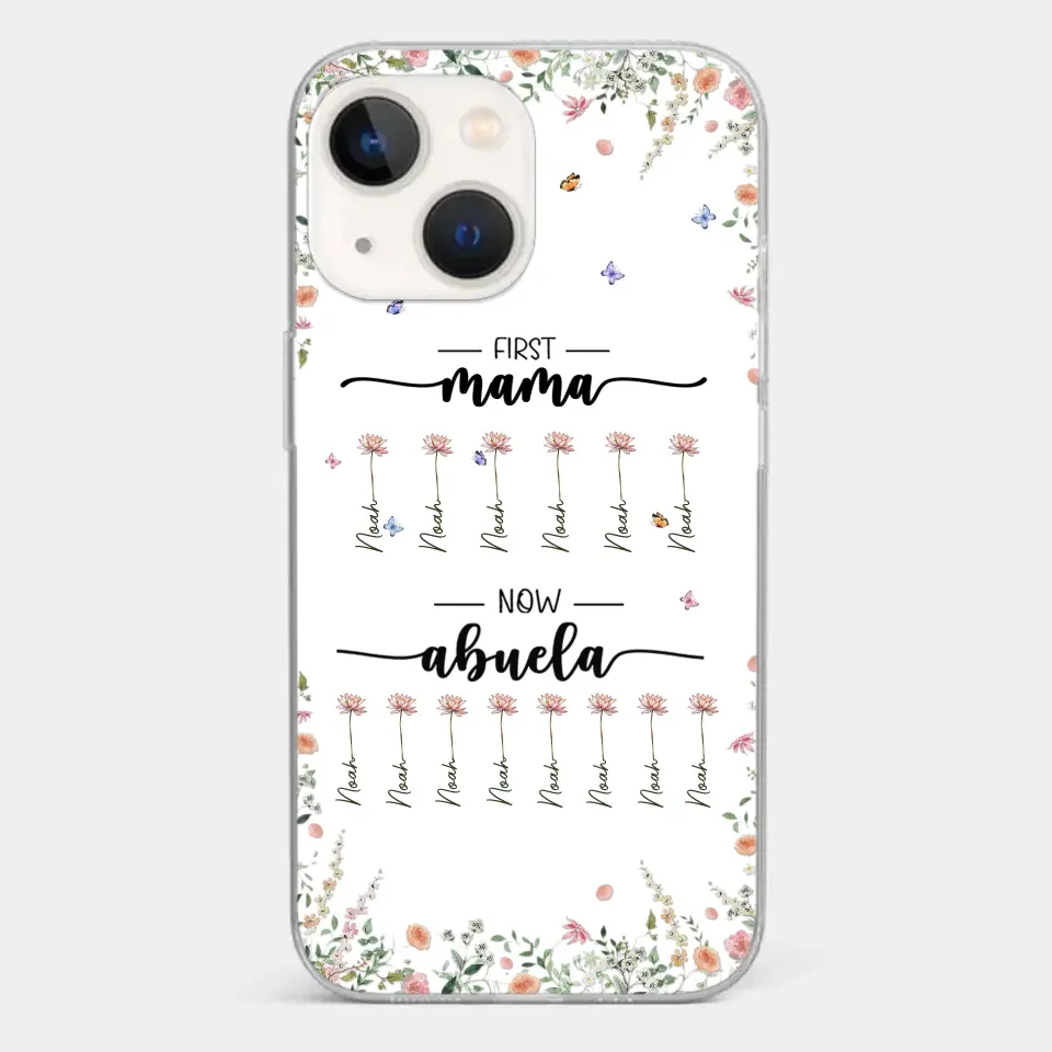 First Mom Now Granny - Family Personalized Custom Clear Phone Case - Gift For Mom, Grandma - Image 18
