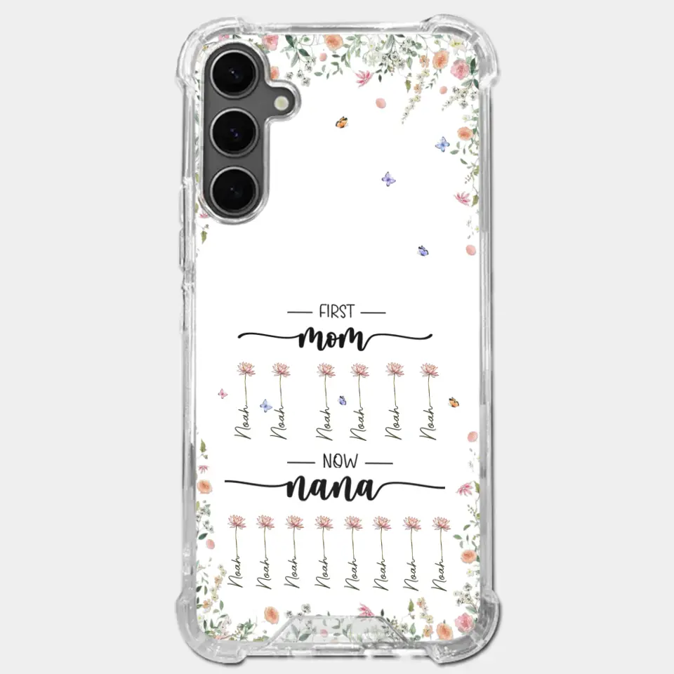 First Mom Now Granny - Family Personalized Custom Clear Phone Case - Gift For Mom, Grandma - Image 36