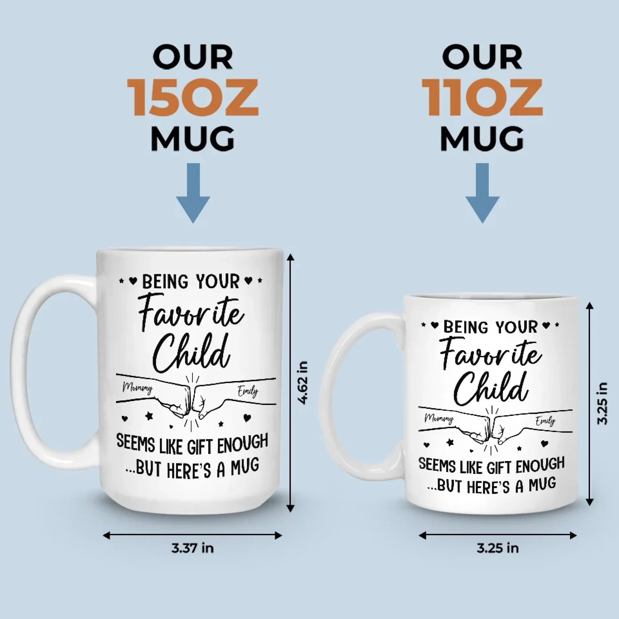 Fist Bumping Our Way Through Life, Together - Family Personalized Custom Mug - Gift For Mom, Daughter, Son - Image 5