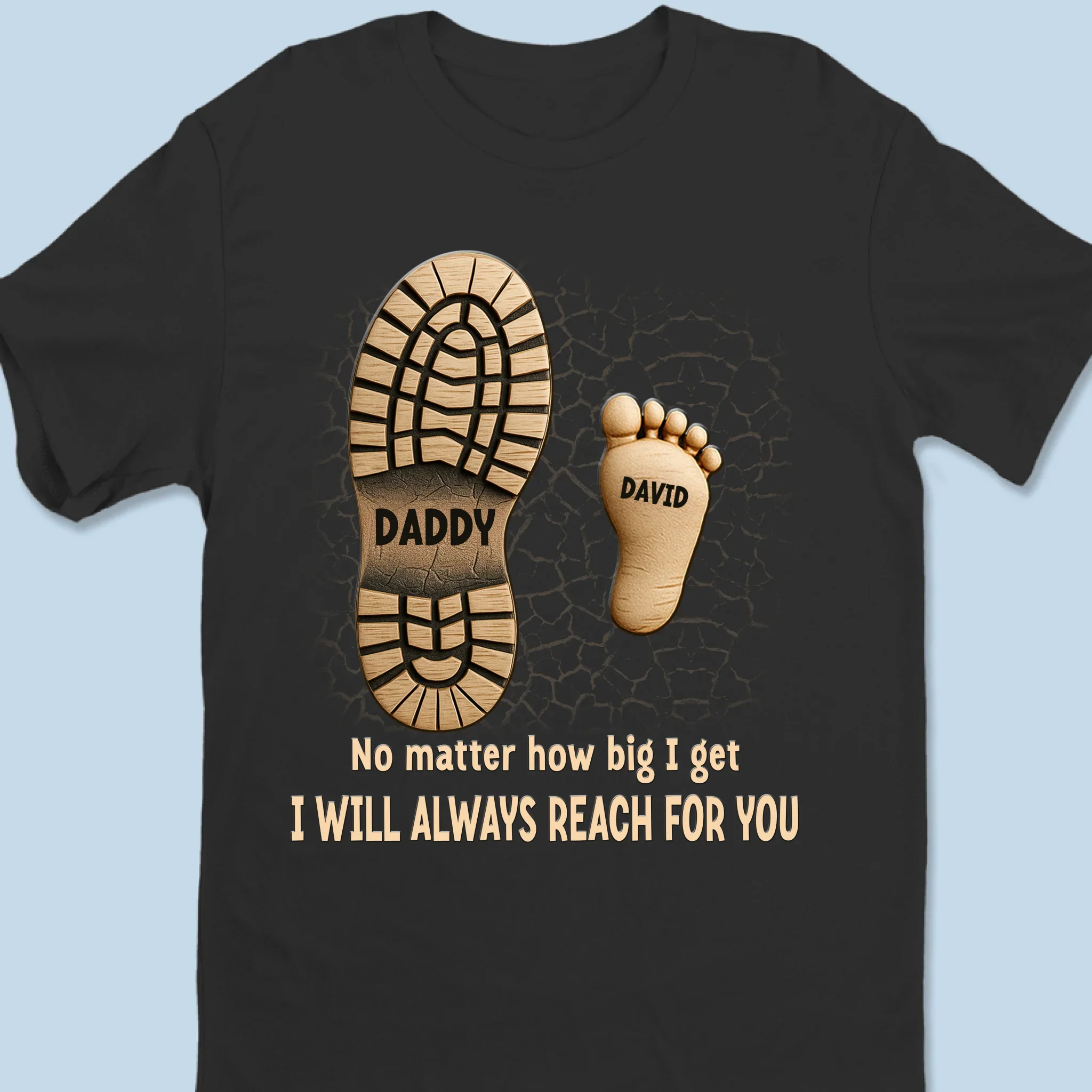 Following In Your Footsteps - Family Personalized Custom Unisex T-shirt, Premium T-shirt, Hoodie - Father's Day, Gift For Dad, Grandpa - Image 2