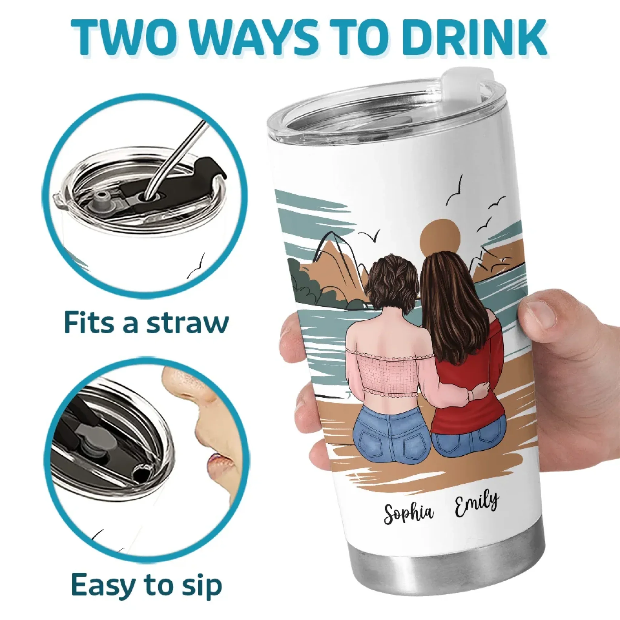For The Friends Who Make Every Moment Special - Bestie Personalized Custom Tumbler -  Gift For Best Friends, BFF, Sisters - Image 4