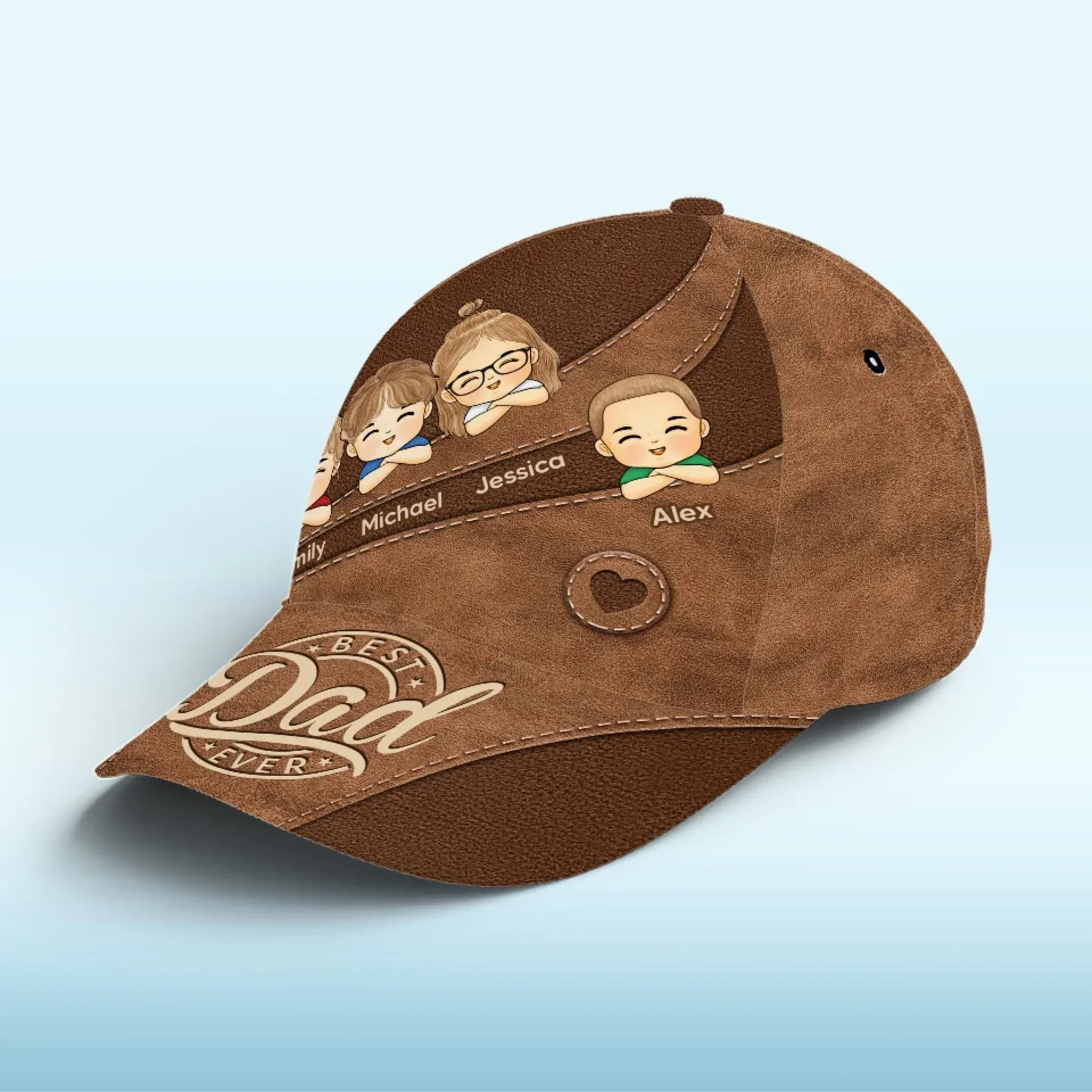 Forever Grateful, Always Loved - Family Personalized Custom Hat, All Over Print Classic Cap - Gift For Family Members - Image 3