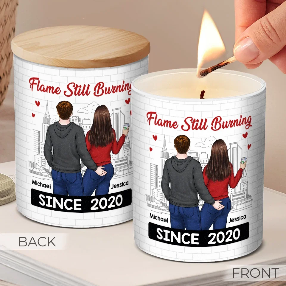 Forever Is The Plan - Couple Personalized Custom Smokeless Scented Candle - Christmas Gift For Husband Wife, Anniversary - Image 3