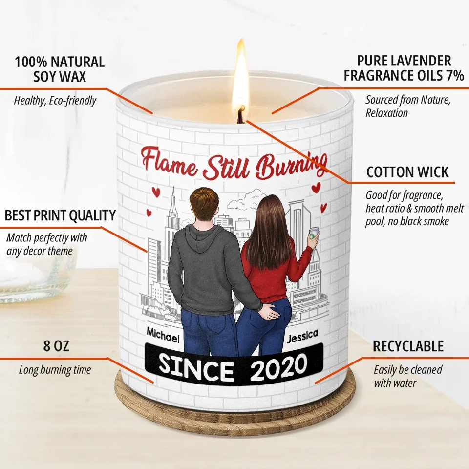 Forever Is The Plan - Couple Personalized Custom Smokeless Scented Candle - Christmas Gift For Husband Wife, Anniversary - Image 4