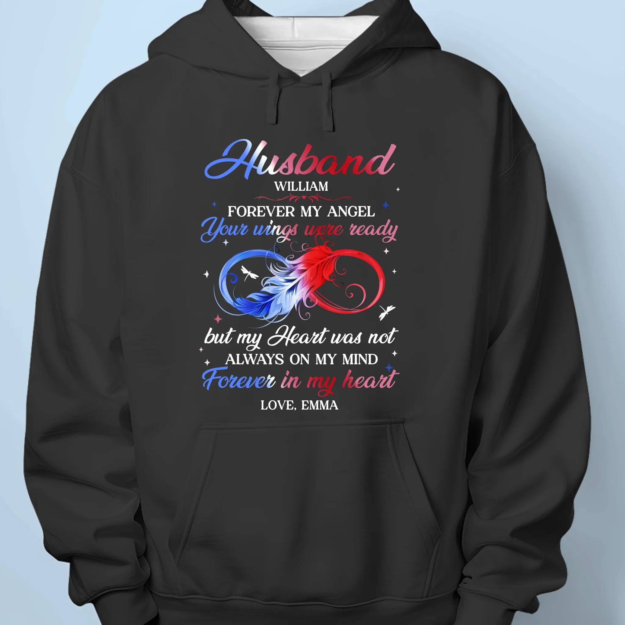 Forever My Angel - Memorial Personalized Custom Unisex T-shirt, Premium T-shirt, Hoodie - Sympathy Gift For Family Members - Image 6