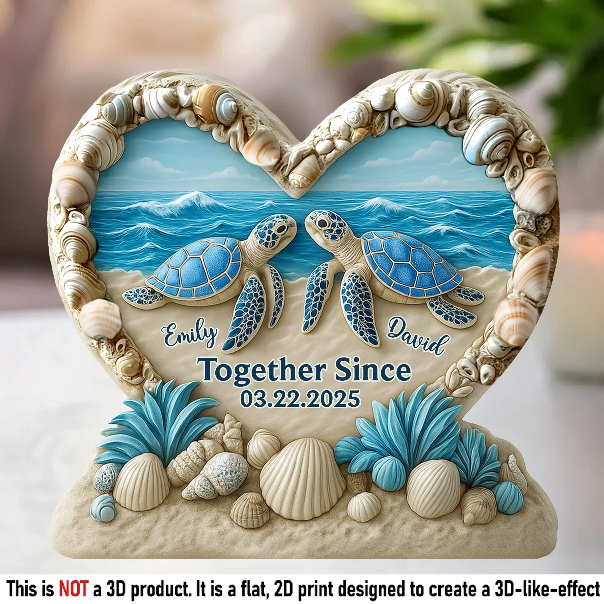 Forever My Favorite Shellmate - Couple Personalized Custom Acrylic Plaque Custom Shape - Gift For Husband Wife, Anniversary - Image 2