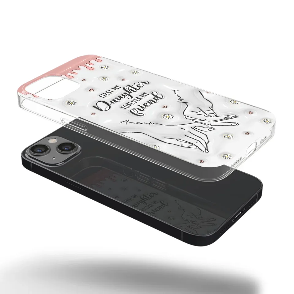 Forever My Friend - Family Personalized Custom 3D Inflated Effect Printed Clear Phone Case - Gift For Mom, Daughter - Image 33