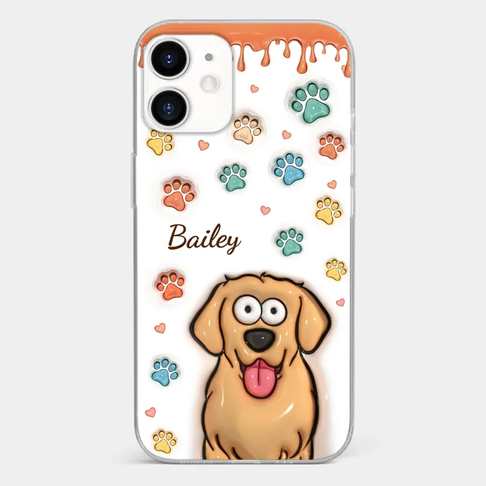 Four Paws, One Heart - Dog & Cat Personalized Custom 3D Inflated Effect Printed Clear Phone Case - Gift For Pet Owners, Pet Lovers - Image 9
