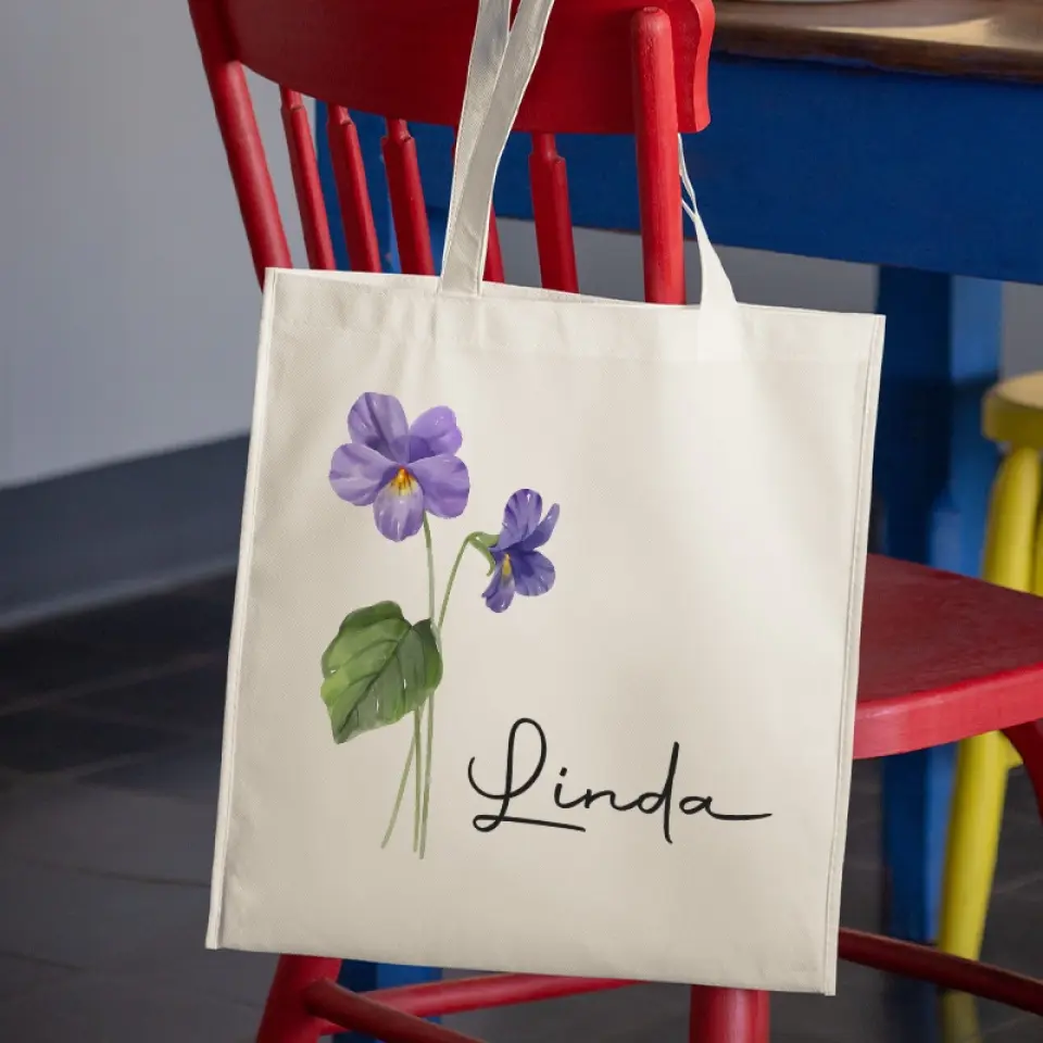 Friends Are Flowers That Never Fade - Bestie Personalized Custom Tote Bag - Wedding Gift, Bridesmaid Gift For Best Friends, BFF, Sisters - Image 4