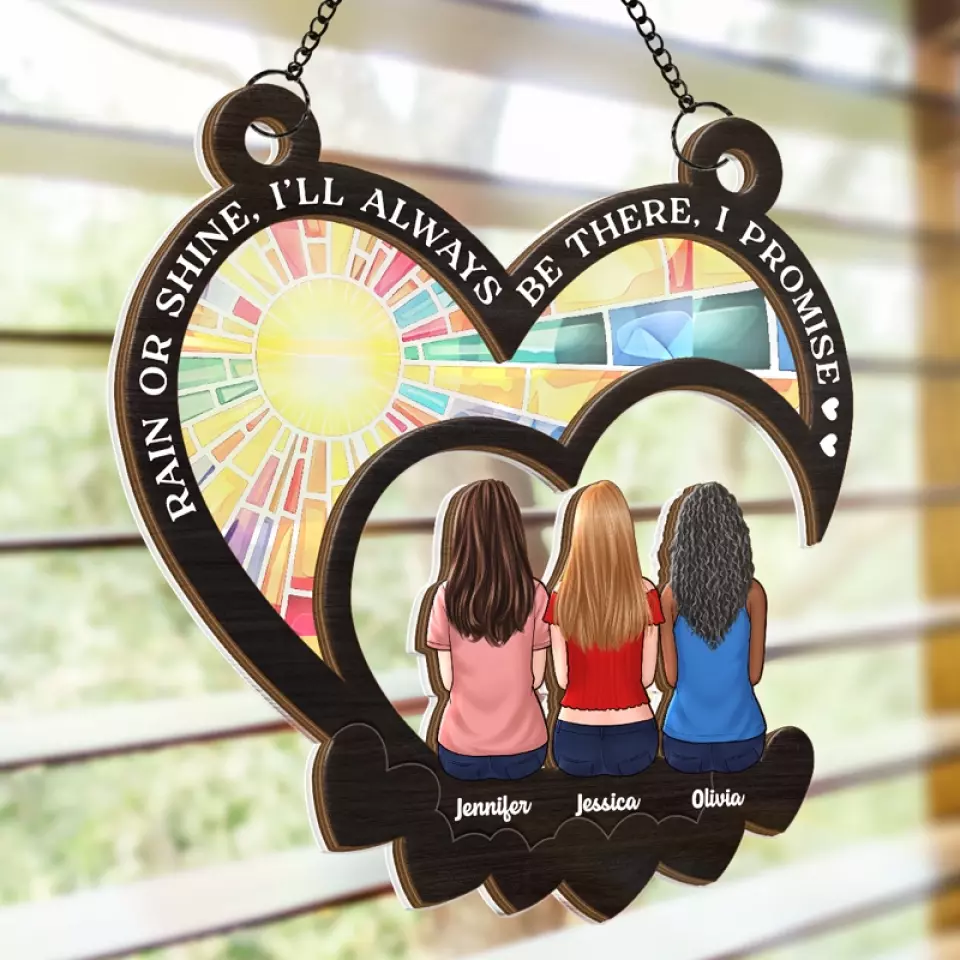 Friends Are The Sunshine Of Life - Bestie Personalized Window Hanging Suncatcher - Gift For Best Friends, BFF, Sisters - Image 4