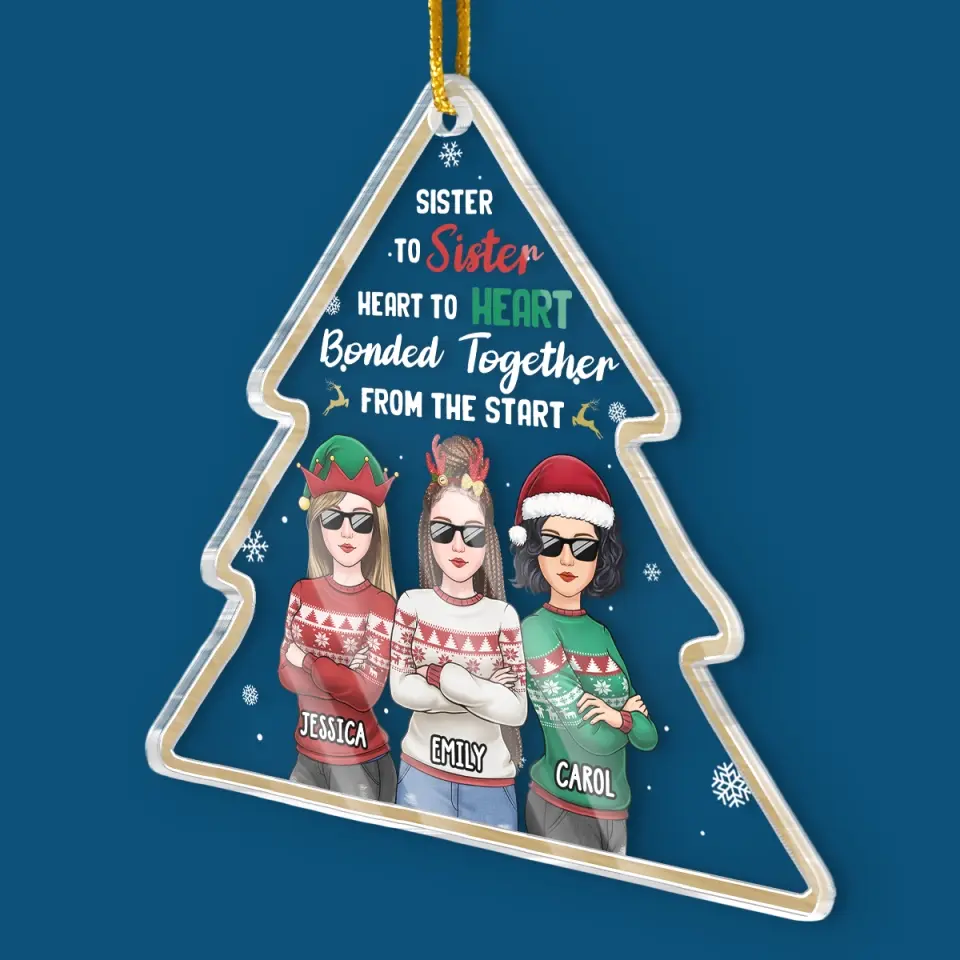 Friendship Is A Journey Full Of Memories - Bestie Personalized Custom Ornament - Acrylic Custom Shaped - Christmas Gift For Best Friends, BFF, Sisters - Image 3