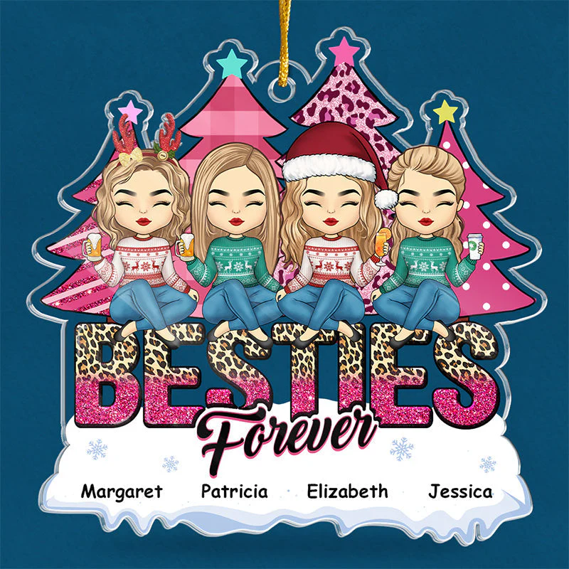 Friendship Is A Precious Gift - Bestie Personalized Custom Ornament - Acrylic Custom Shaped - Christmas Gift For Best Friends, BFF, Sisters - Image 3