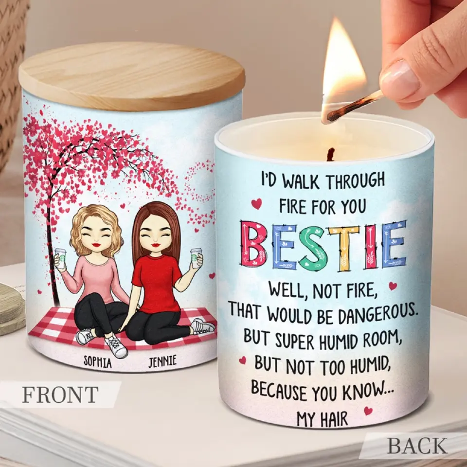Friendship Is A Sheltering Tree - Bestie Personalized Custom Smokeless Scented Candle - Gift For Best Friends, BFF, Sisters - Image 3