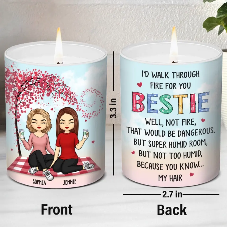 Friendship Is A Sheltering Tree - Bestie Personalized Custom Smokeless Scented Candle - Gift For Best Friends, BFF, Sisters - Image 5