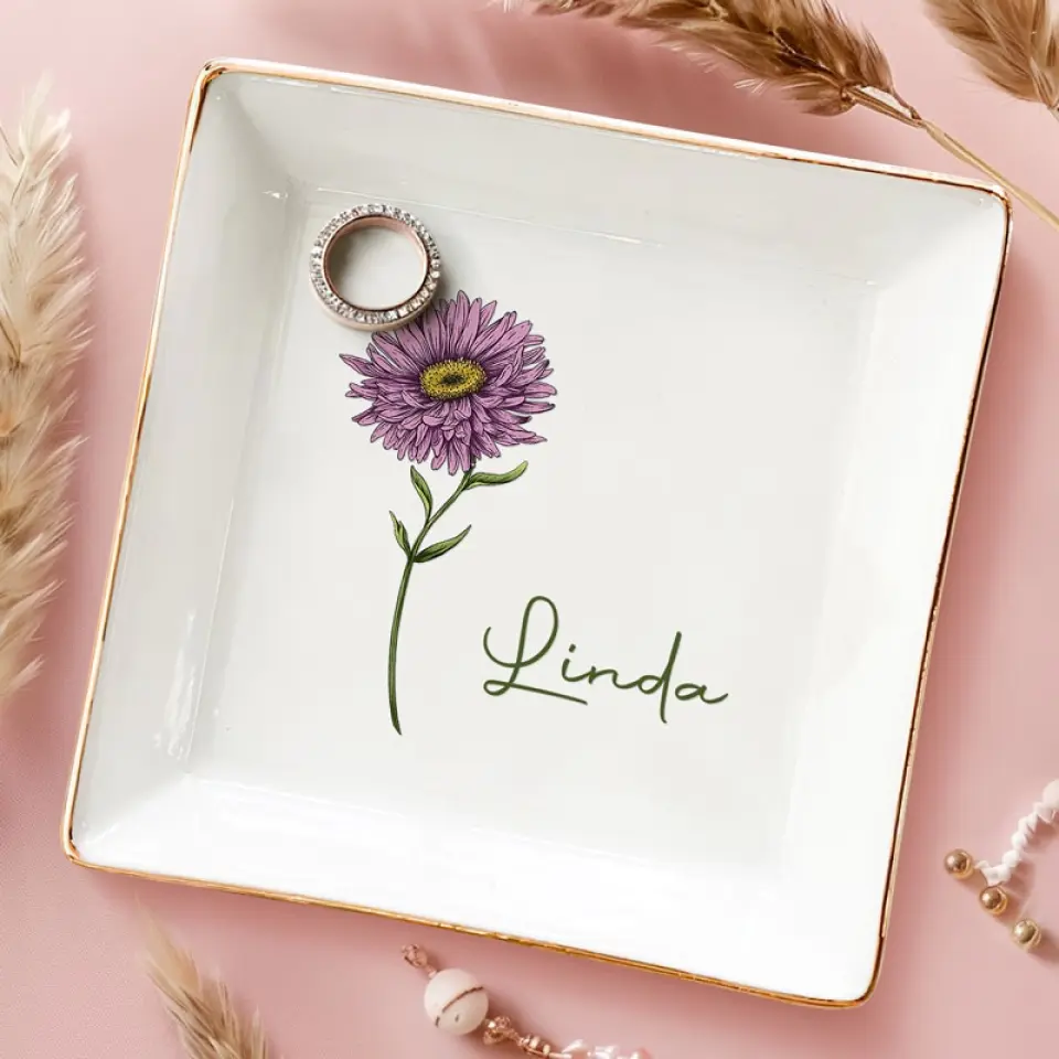 Friendships Are Evergreen, Blooming Eternal - Bestie Personalized Custom Jewelry Dish - Gift For Best Friends, BFF, Sisters - Image 3