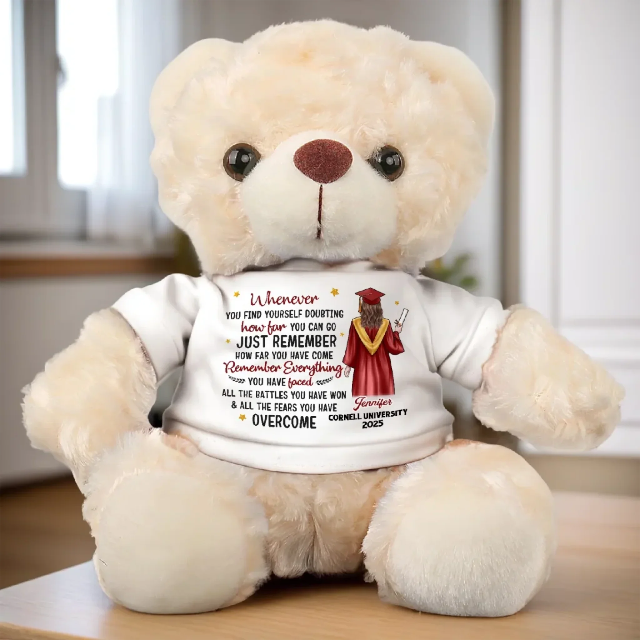From Hard Work To Success, You Made It - Family Personalized Custom Teddy Bear Plush - Graduation Gift For Family Members, Siblings, Brothers, Sisters - Image 4