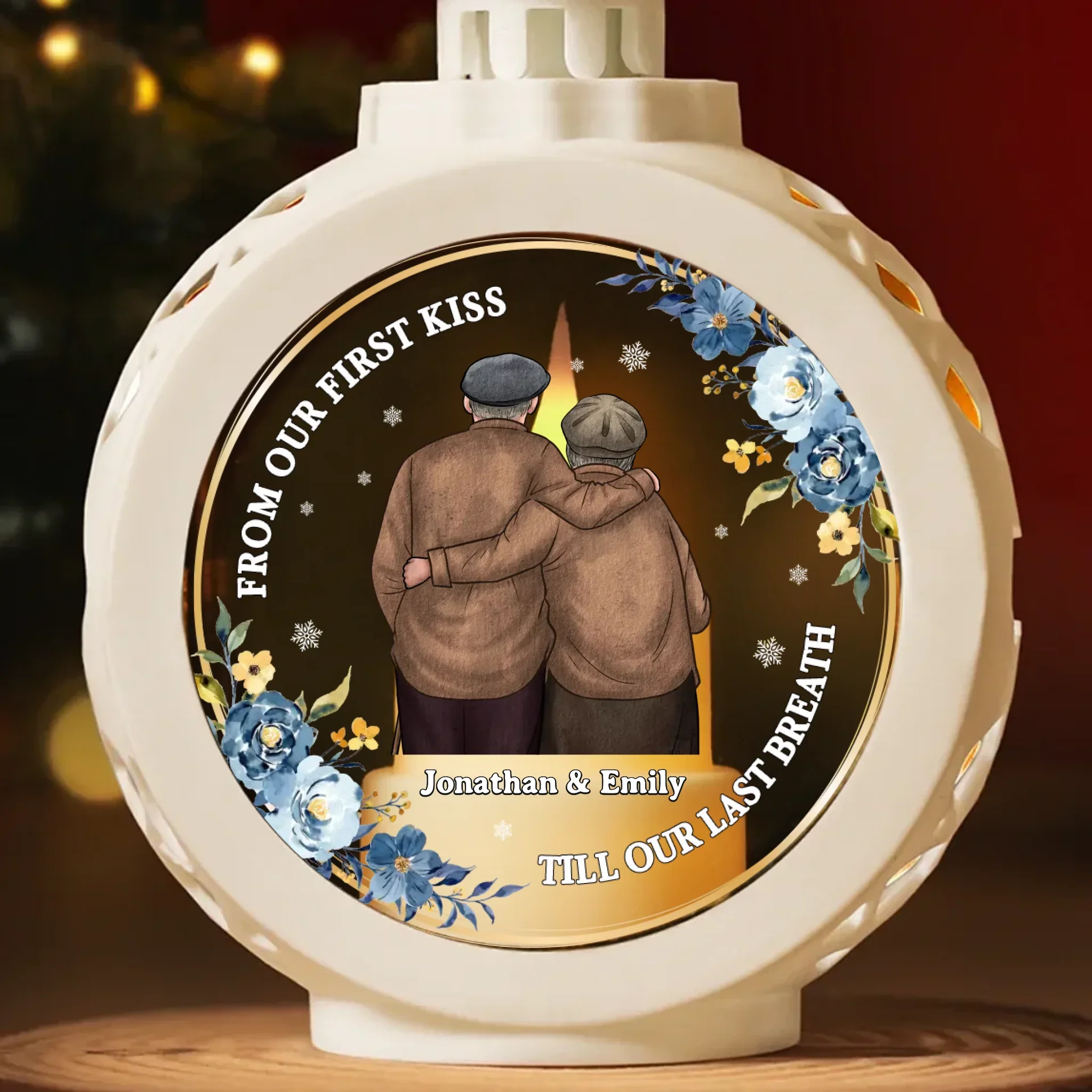From Our First Kiss Till Our Last Breath - Couple Candlelight Lantern Ornament - Christmas Gift For Husband Wife, Anniversary - Image 3