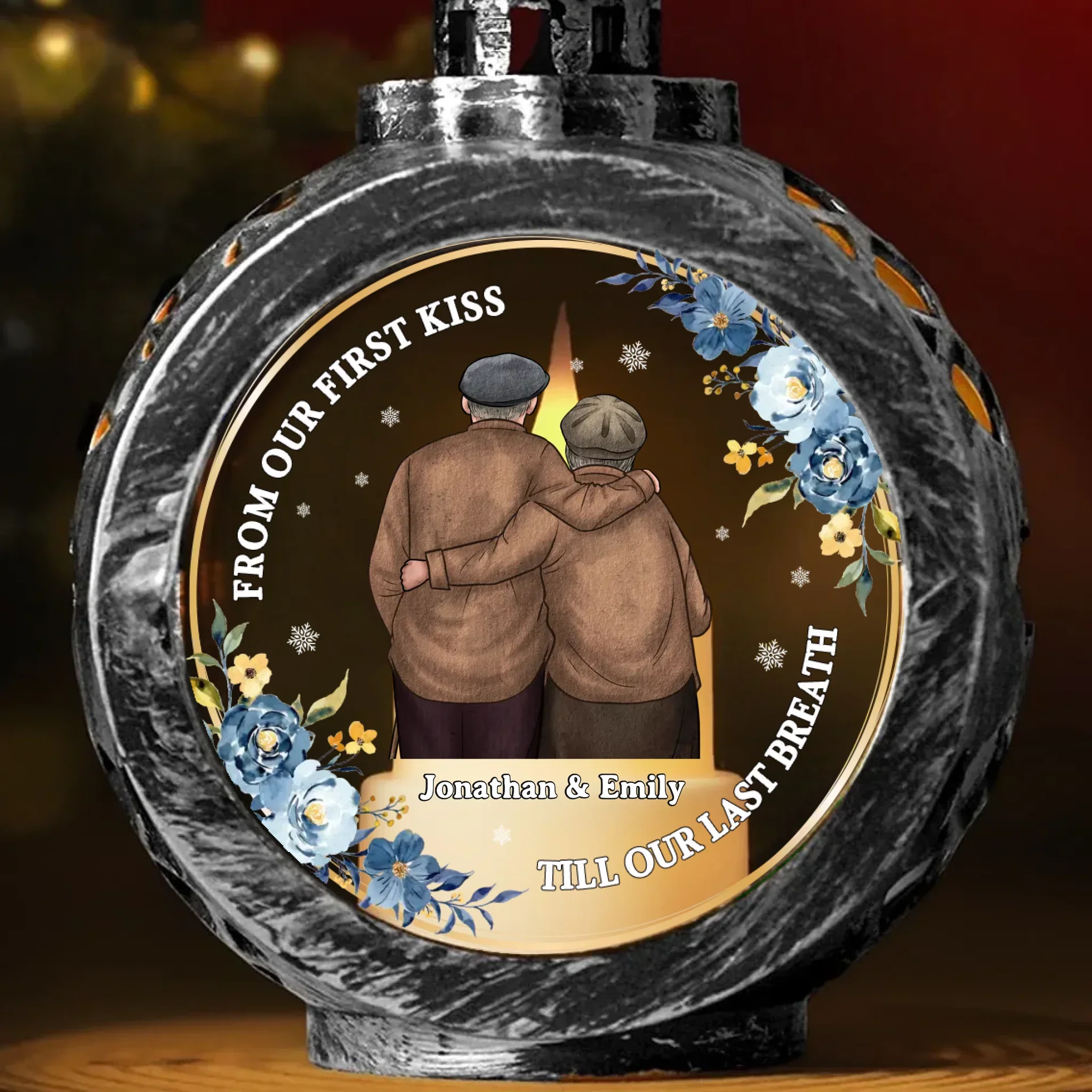 From Our First Kiss Till Our Last Breath - Couple Candlelight Lantern Ornament - Christmas Gift For Husband Wife, Anniversary - Image 4