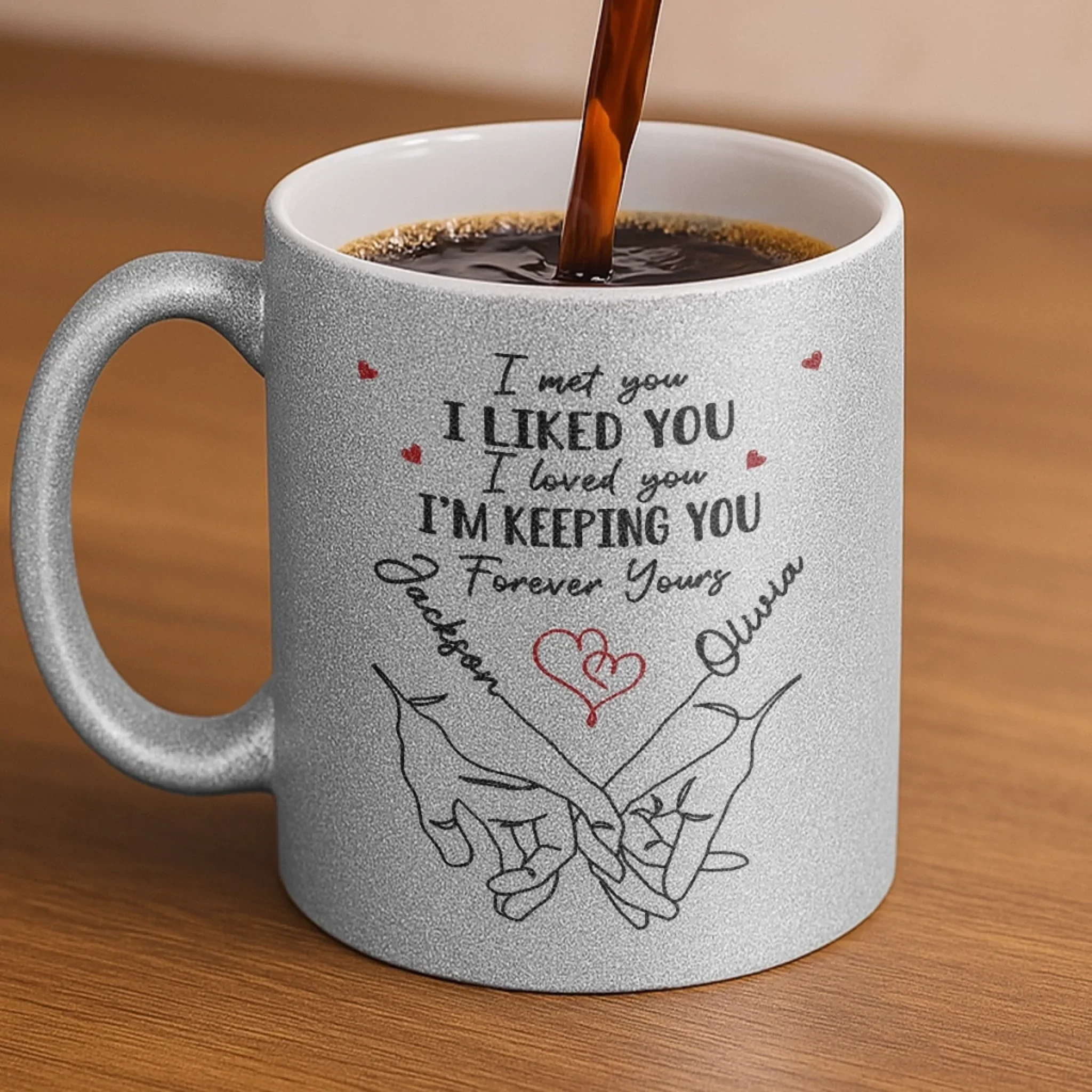 From Our First Kiss To Our Last Breath - Couple Personalized Custom Metallic Mug - Gift For Husband Wife, Anniversary - Image 4
