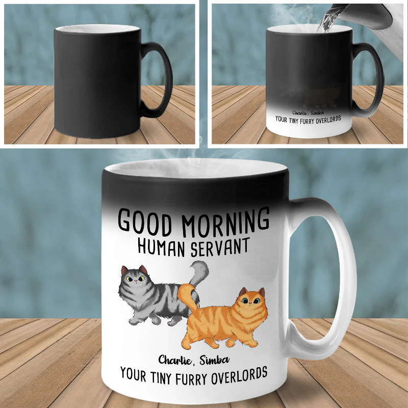 From Your Tiny Furry Overlords - Cat Personalized Custom Color Changing Mug - Gift For Pet Owners, Pet Lovers - Image 2