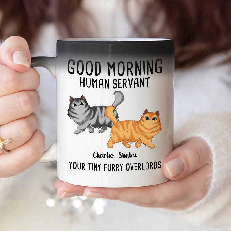 From Your Tiny Furry Overlords - Cat Personalized Custom Color Changing Mug - Gift For Pet Owners, Pet Lovers - Image 3